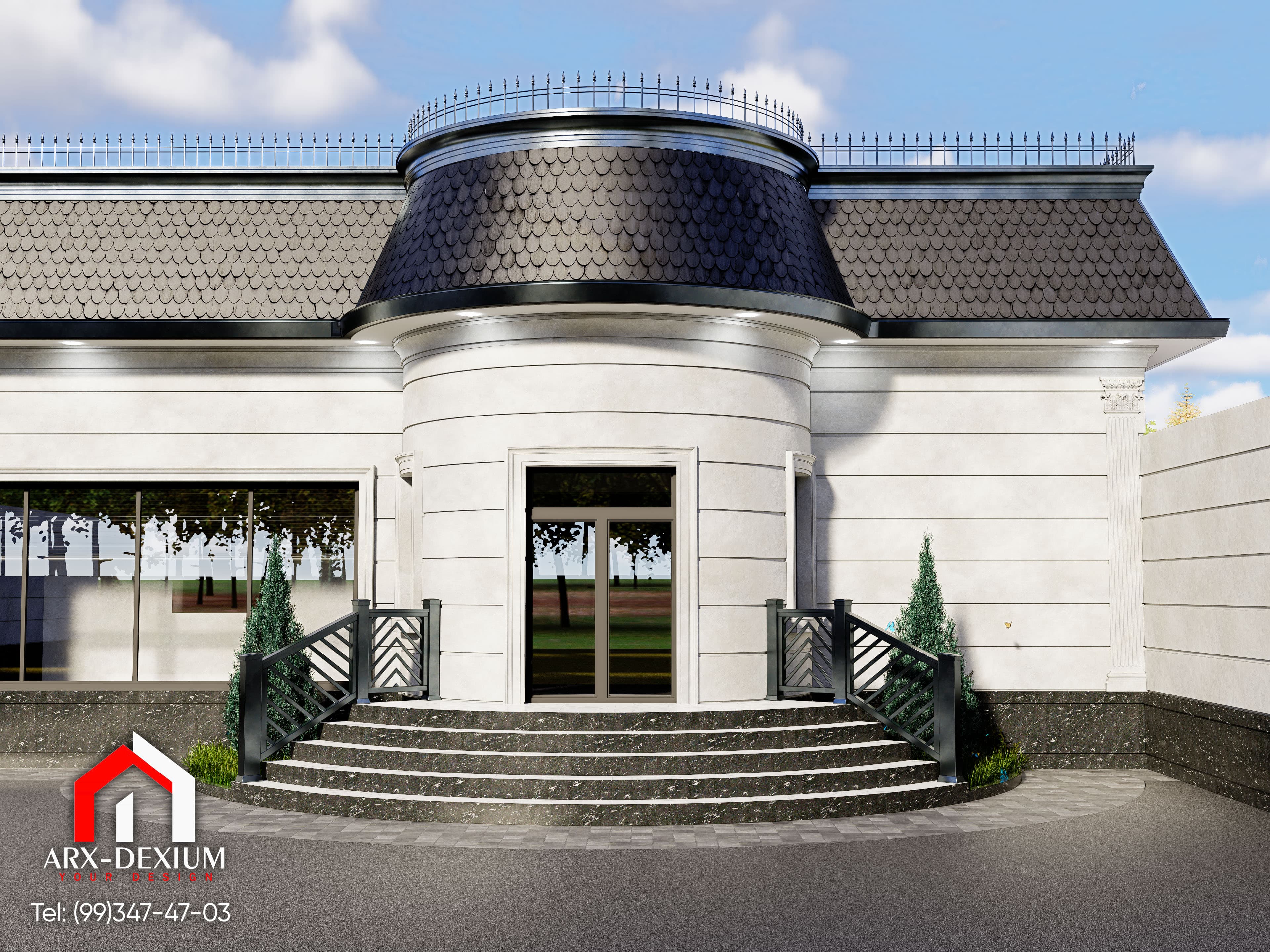 Klassik uslubdagi uy fasadi — Kattaroq ochish 1