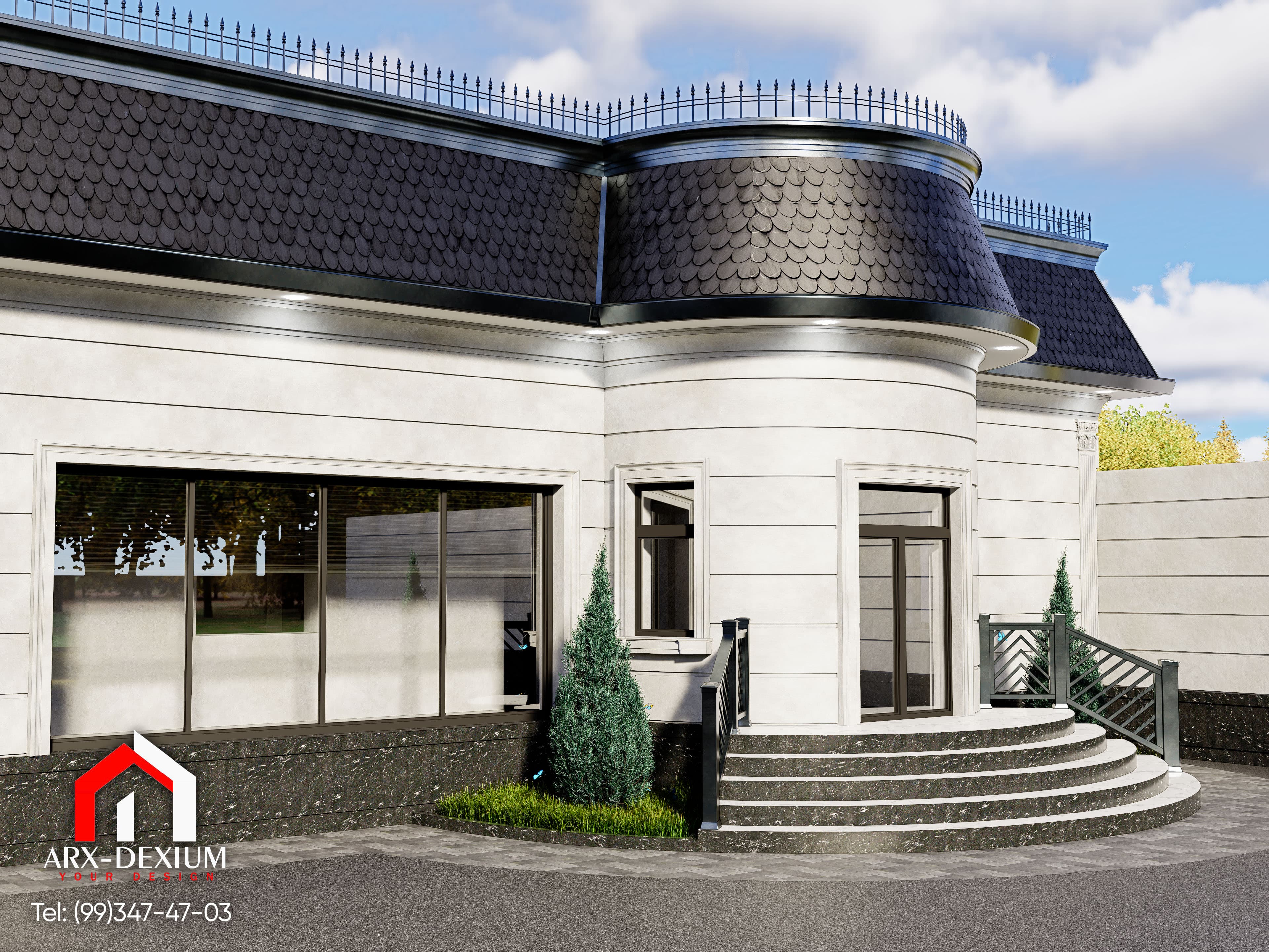 Klassik uslubdagi uy fasadi — Kattaroq ochish 2