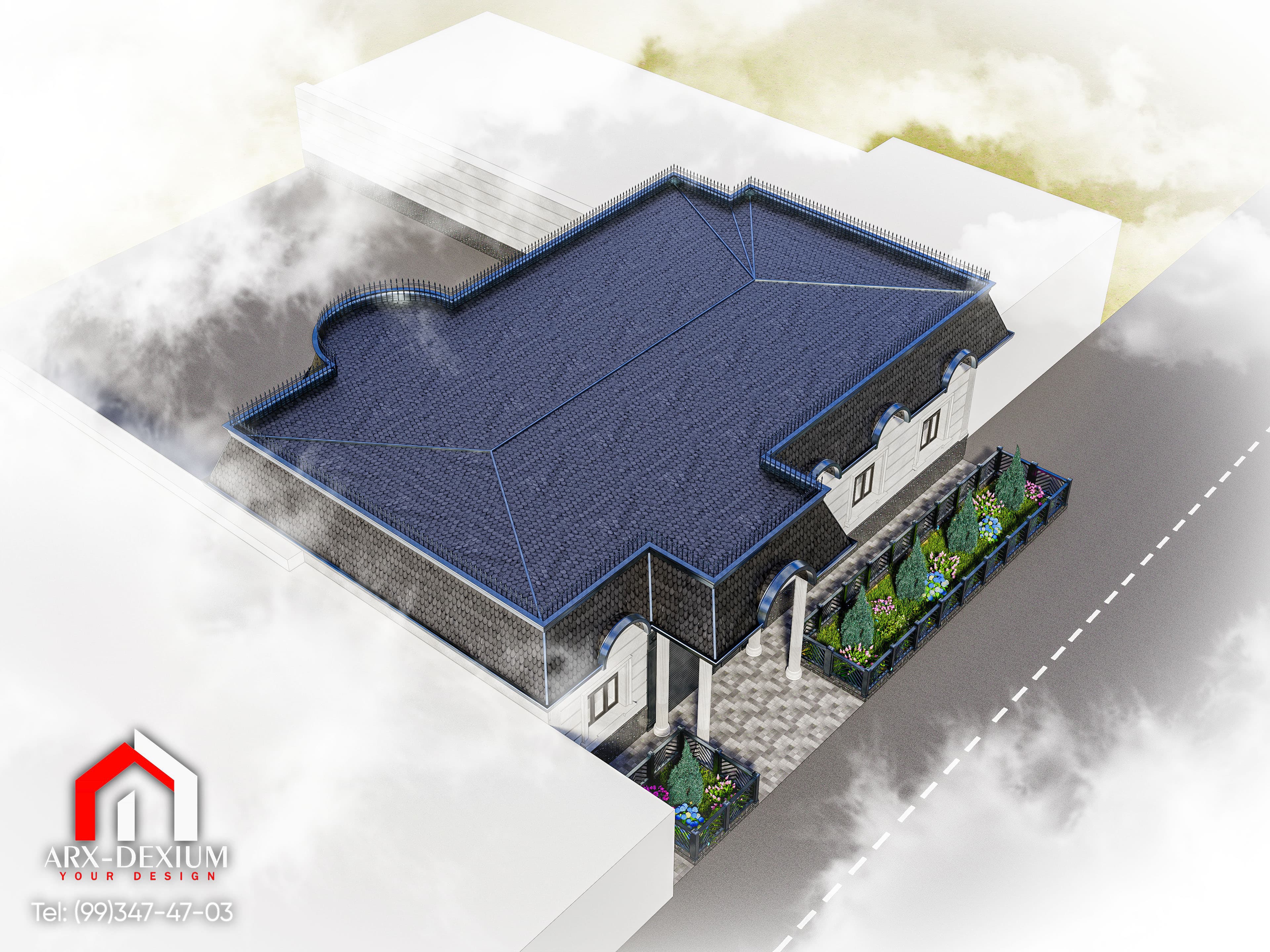 Klassik uslubdagi uy fasadi — Kattaroq ochish 3