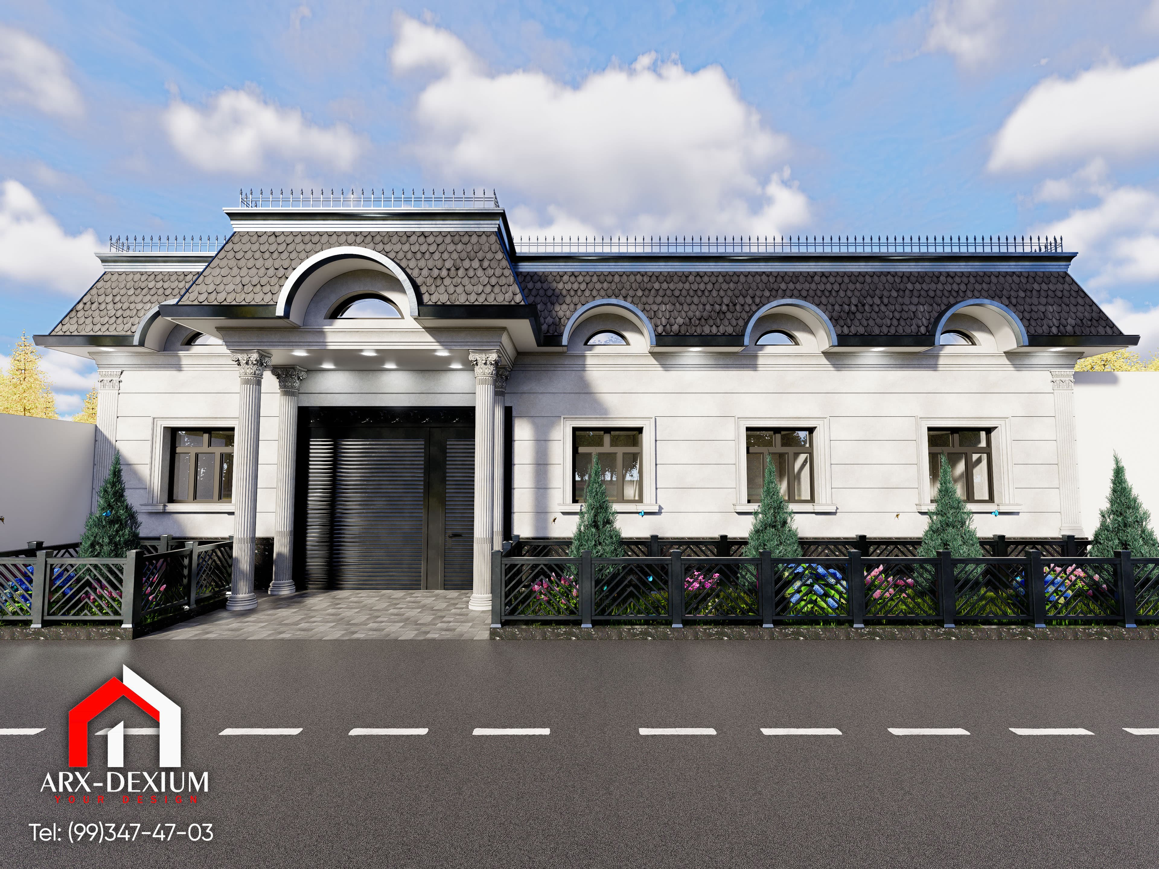 Klassik uslubdagi uy fasadi — Kattaroq ochish 4