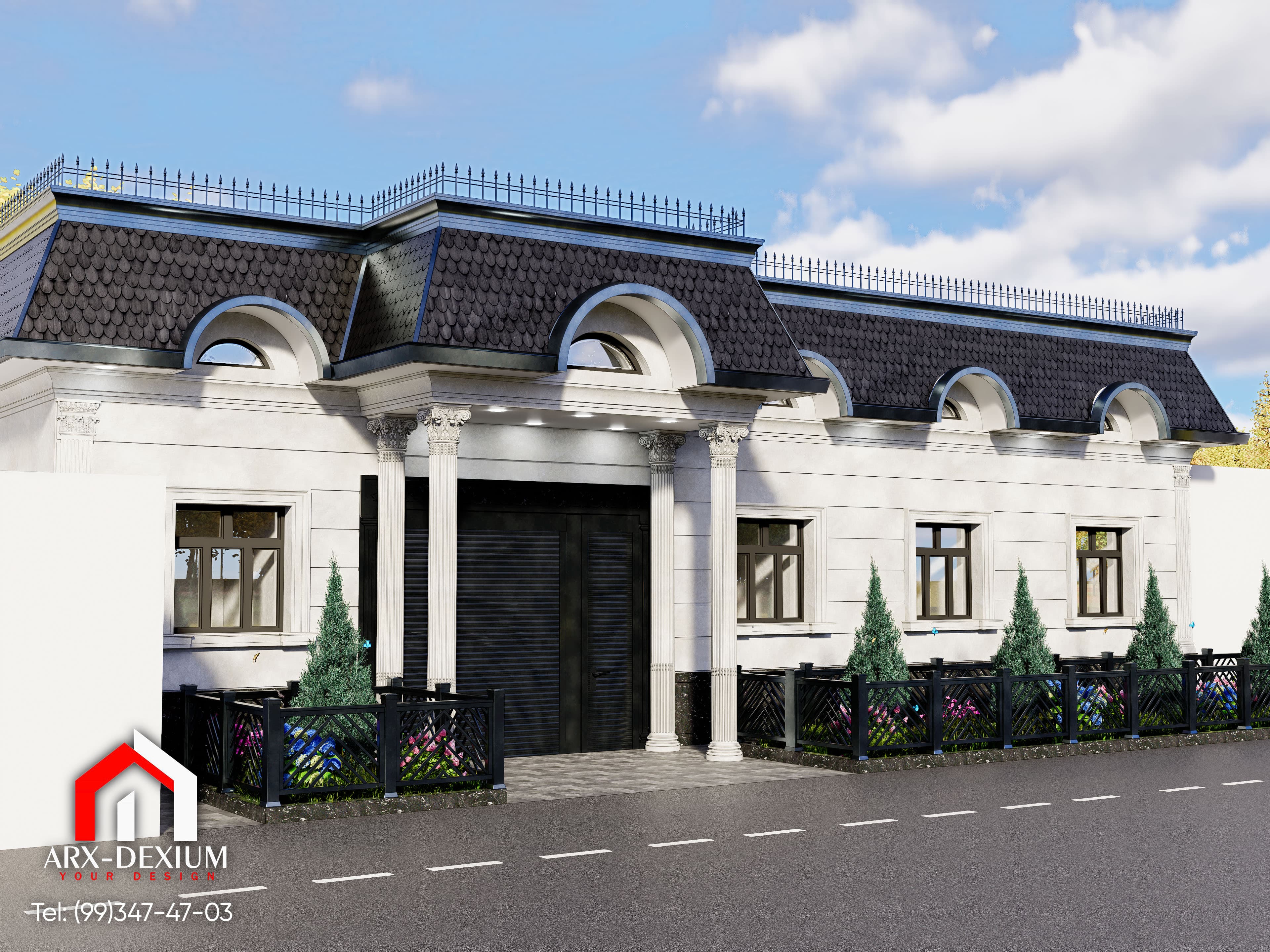 Klassik uslubdagi uy fasadi — Kattaroq ochish 6