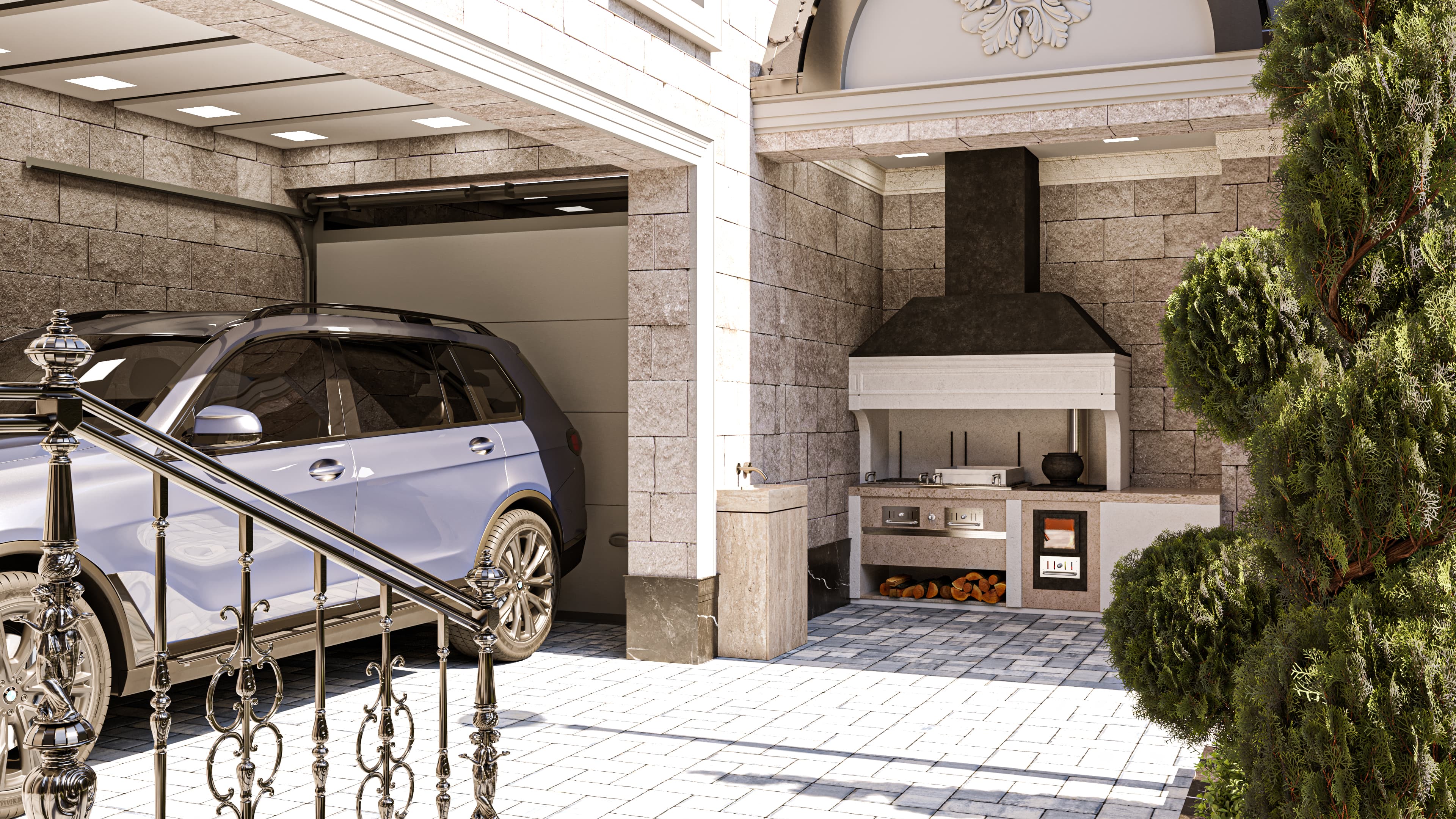 Klassik fasad — balkon va detallar — Kattaroq ochish 4